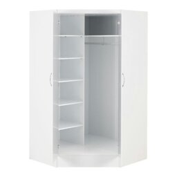 Rackhams Nevada 2 Door Corner Wardrobe - Grey Gloss and Light Oak - thumbnail 3