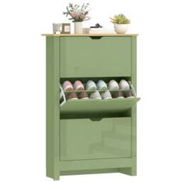 Rackhams 18-Shoe Storage Cabinet 6 Shelves 3 Drawers Tabletop - Light Grey - thumbnail 3