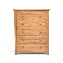 Rackhams Trivento 5 Drawer Chest of Drawers Wood Knob - Natural - thumbnail 1