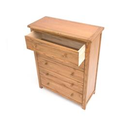 Rackhams Trivento 5 Drawer Chest of Drawers Wood Knob - Natural - thumbnail 4