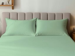 Rackhams Microfibre Soft Touch Plain Dyed Housewife Pillowcase Pair - Duck Egg - thumbnail 1