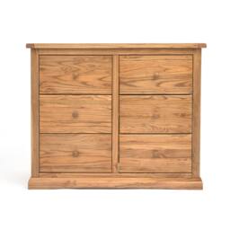 Rackhams Salerno 6 Drawer Chest of Drawers Wood Knob - Natural