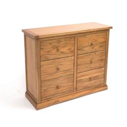 Rackhams Salerno 6 Drawer Chest of Drawers Wood Knob - Natural - thumbnail 3