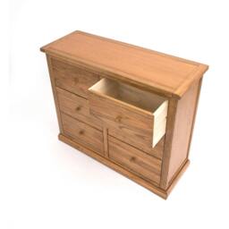 Rackhams Salerno 6 Drawer Chest of Drawers Wood Knob - Natural - thumbnail 4