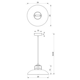 Rackhams Felix Pendant Lamp 1XE27 The Hand Made High Quality Fittings 29CM Shades Rugged Industrial Look - thumbnail 4