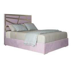 Rackhams Arabella Upholstered Soft Velvet Metal Bed Frame - Pink - Pink - Super king - thumbnail 6