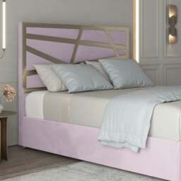 Rackhams Arabella Upholstered Soft Velvet Metal Bed Frame - Pink - Pink - Super king - thumbnail 2