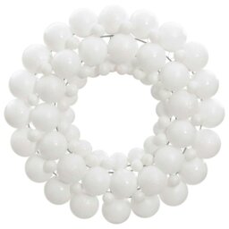 Rackhams Christmas Wreath White 45 cm Polystyrene - White - Polystyrene (PS) - thumbnail 1