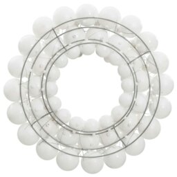 Rackhams Christmas Wreath White 45 cm Polystyrene - White - Polystyrene (PS) - thumbnail 2