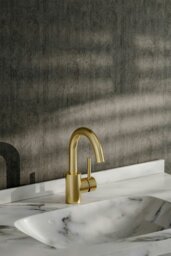 Rackhams Gold Arc Single-Handle Faucet with Swivel Spout - Gold