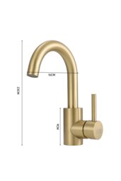 Rackhams Gold Arc Single-Handle Faucet with Swivel Spout - Gold - thumbnail 6