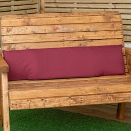 Rackhams 99 x 20 x 5cm Cushion Back for 2 Seater Wooden Garden Bench in Burgundy - thumbnail 1
