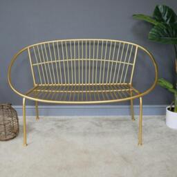 Rackhams Garden Sofa Bench with Gold Coating