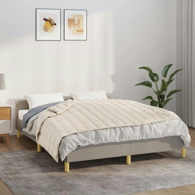 Rackhams Berkfield Weighted Blanket Light Cream 150x200 cm 7 kg Fabric