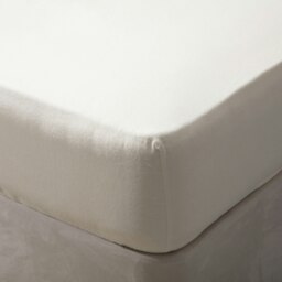 Rackhams Brushed Cotton Extra Deep Fitted Sheet - Cream - Cream - Narrow Double - 100% Brushed Cotton - thumbnail 3
