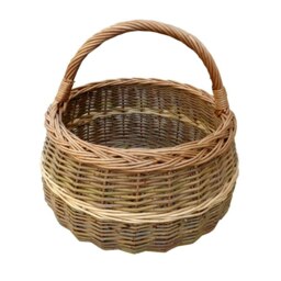 Rackhams Round Shallow Wicker Shopping Basket