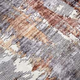 Rackhams Shortpile Rug Copper Gold – Abstract Modern - 80X150 cm - thumbnail 2