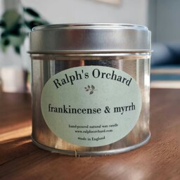 Rackhams Frankincense & Myrrh Scented Candle - Matte Black Tin - thumbnail 2