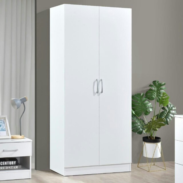 Rackhams Highbury 2 Door Double Wardrobe - White - image 1