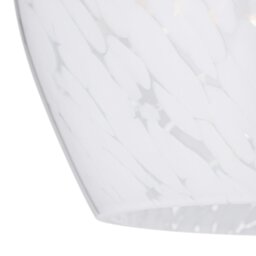 Rackhams Contemporary Designer Opal White Snowflake Glass Pendant Ceiling Lighting Shade - thumbnail 3