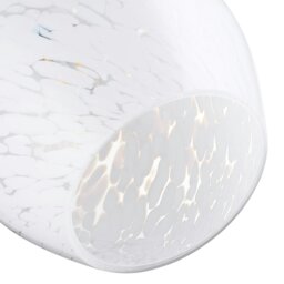 Rackhams Contemporary Designer Opal White Snowflake Glass Pendant Ceiling Lighting Shade - thumbnail 4