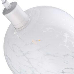 Rackhams Contemporary Designer Opal White Snowflake Glass Pendant Ceiling Lighting Shade - thumbnail 5
