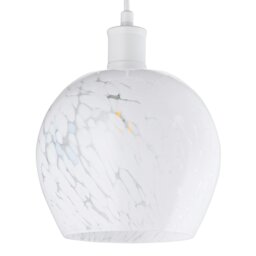 Rackhams Contemporary Designer Opal White Snowflake Glass Pendant Ceiling Lighting Shade