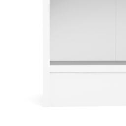 "Rackhams Basic Tall Wide Display Cabinet in White (4 Shelves) with 2 Glass White Doors - Manufactured Wood - 1 - White " - thumbnail 6