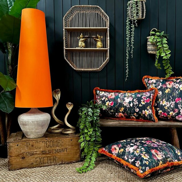 Rackhams Oversized Cone Lampshades in Pumpkin Cotton - King - image 1