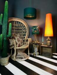 Rackhams Oversized Cone Lampshades in Pumpkin Cotton - King - thumbnail 2