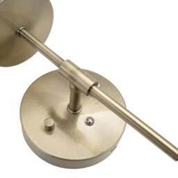 Rackhams Antique Brass Wireless Rechargeable Touch Dimmer Wall Light with Ribbed Shade - thumbnail 4