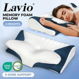 Rackhams Cervical Contour Memory Foam Pillow Side Sleeper for Neck Pain Relief - thumbnail 2