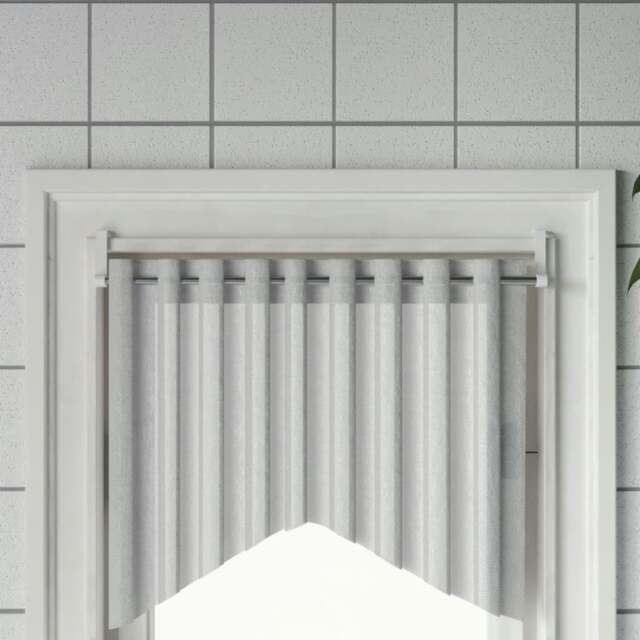 Rackhams Curtain Rails 2 pcs White and Silver 60-105 cm Aluminium