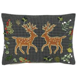 Rackhams Riva Paoletti Artisan Deer Cushion Cover - Multicolour - 35x50cm - Multicolour - 100% Cotton