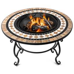 Rackhams BELUGA Opulent Garden and Patio Planter, Heater Fire Pit Brazier, Coffee Table, Barbecue and Ice Bucket - Marble Finish - Fire Pit - Multi