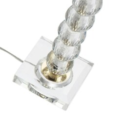 Rackhams Contemporary Clear Crystal Glass and Gold Table Lamp Base with Faceted Spheres - thumbnail 2