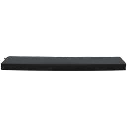 Rackhams 2-Seater Garden Bench Cushion with Ties, Swing Chair Cushion, Replacement Cushion for Outdoor Furniture, 110 x 46 cm, Black - thumbnail 5