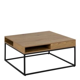 Rackhams Willford Coffee Table in Oak & Black - 1 - Black and Natural - Brown