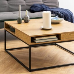 Rackhams Willford Coffee Table in Oak & Black - 1 - Black and Natural - Brown - thumbnail 5