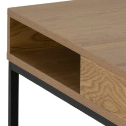 Rackhams Willford Coffee Table in Oak & Black - 1 - Black and Natural - Brown - thumbnail 6