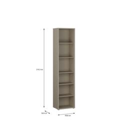 Rackhams Alice Springs Tall Narrow Bookcase with 5 Shelves in Taupe - Manufactured Wood - 1 - Taupe - thumbnail 5
