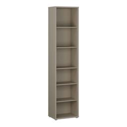 Rackhams Alice Springs Tall Narrow Bookcase with 5 Shelves in Taupe - Manufactured Wood - 1 - Taupe - thumbnail 2