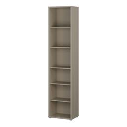 Rackhams Alice Springs Tall Narrow Bookcase with 5 Shelves in Taupe - Manufactured Wood - 1 - Taupe - thumbnail 4