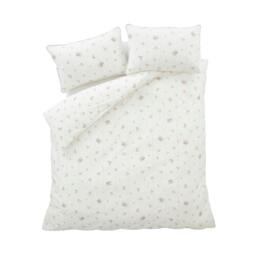 Rackhams Vintage Rosebud Lace 200 Thread Count Cotton Reversible Duvet Cover Set Cream - King - Cream - thumbnail 6