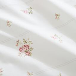 Rackhams Vintage Rosebud Lace 200 Thread Count Cotton Reversible Duvet Cover Set Cream - King - Cream - thumbnail 5