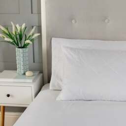 Rackhams Quilted Pillow Soft Touch Microfibre Protector Zippered Closing - Pack of 2 - thumbnail 2