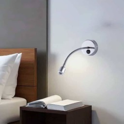 Rackhams Asti 3 Watt LED Polished Chrome Flexible Reading Light - thumbnail 3