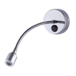 Rackhams Asti 3 Watt LED Polished Chrome Flexible Reading Light - thumbnail 2