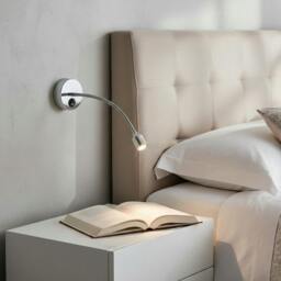 Rackhams Asti 3 Watt LED Polished Chrome Flexible Reading Light - thumbnail 1