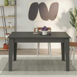 Rackhams Tolmen Dining Table Rectangular Extendable Table Up to 6 Seater Contemporary Kitchen Table 140Wcm Living Room, Anthracite - Anthracite - thumbnail 4